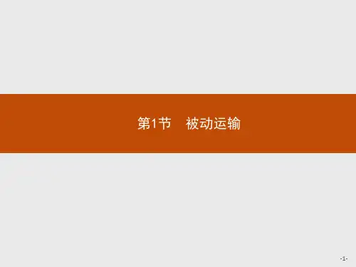 2019-2020学年高中生物人教版必修1课件：第4章 第1节 被动运输 