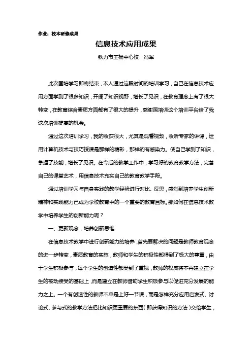 信息技术应用成果作业