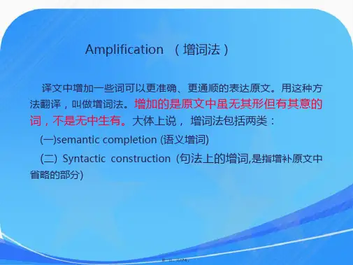 英语翻译增词法
