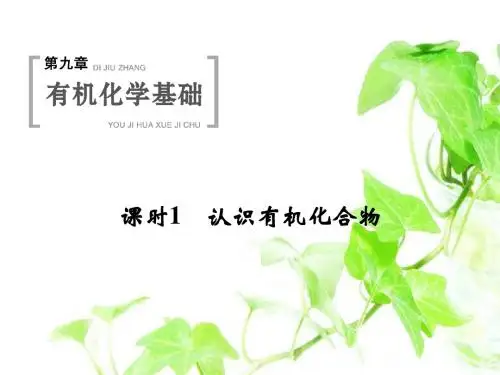 高考化学一轮总复习配套课件第九章课时1认识有机化合物
