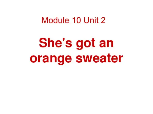 三年级英语下册Module 10 Unit 2 She's got an orange swe外研版