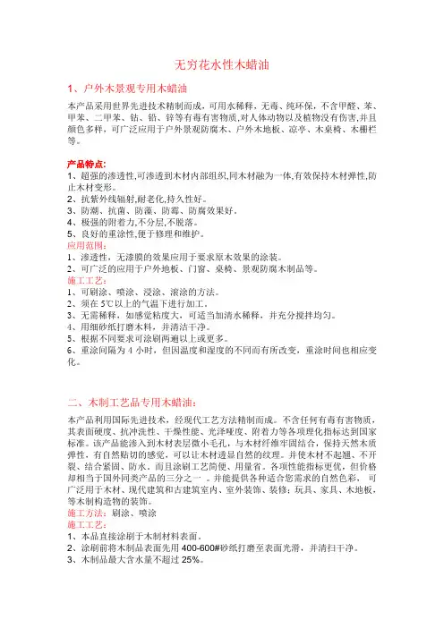 水性木蜡油