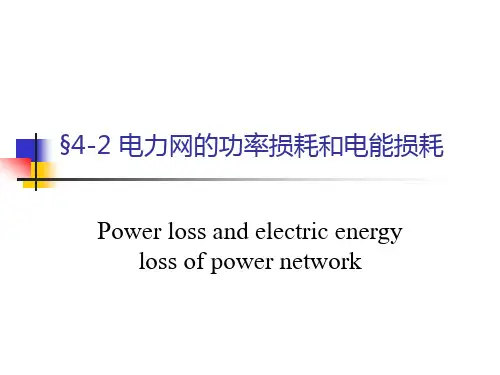 电力网的功率损耗和电能损耗