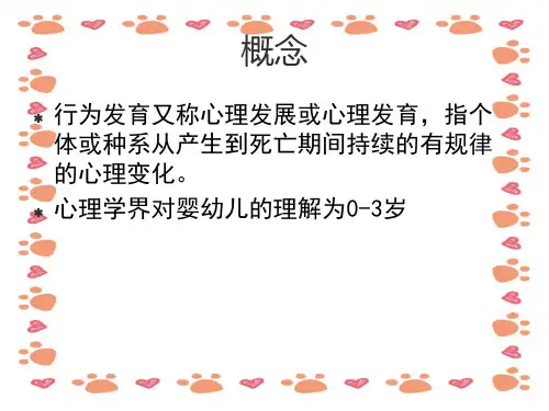 婴幼儿行为发育与发展量表评定培训PPT课件