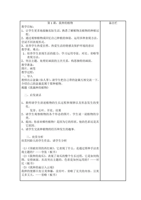 第1课我种的植物.