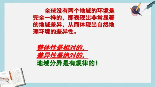 2019-2020年鲁教版高中地理必修一第三单元第1课《自然地理环境的差异性》课件(共96张PPT)