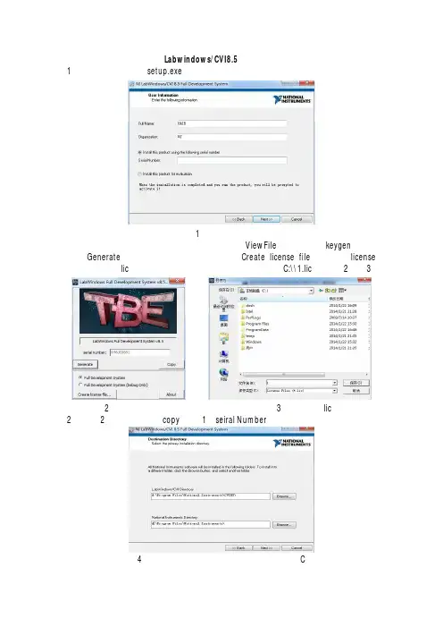 LabwindowsCVI8.5安装步骤详解