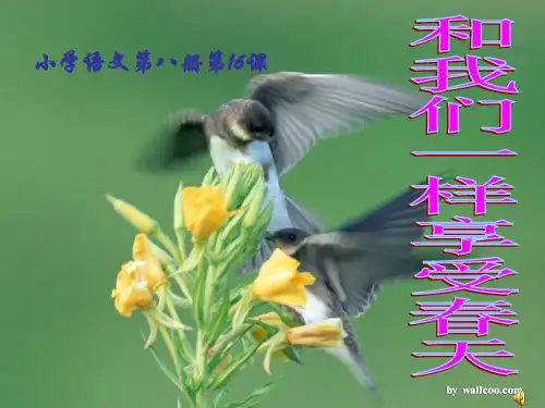 (精选)四年级语文下册 第4单元 16.和我们一样享受春天课件 新人教版[1]