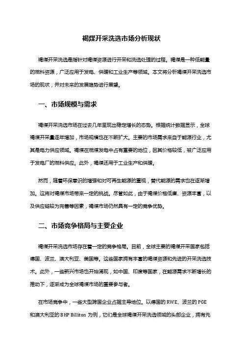 2024年褐煤开采洗选市场分析现状