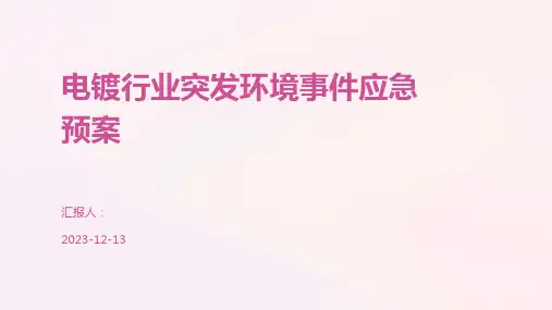 电镀行业突发环境事件应急预案