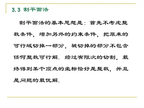 第三节 割平面法