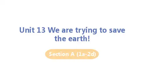 人教版九年级英语下册第十三单元Unit13  Section A (1a-2d)教学PPT课件
