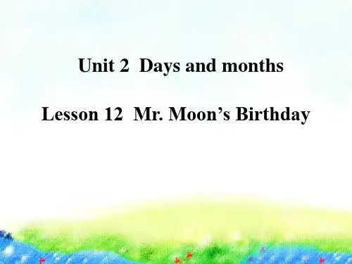 冀教版四年级英语下册Mr.Moon's BirthdayDays and Months 课件