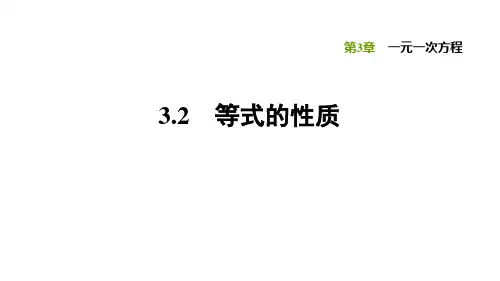 3.2 等式的性质-2020秋湘教版七年级数学上册习题课件(共26张PPT)