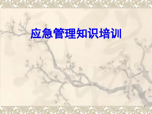 课件——应急管理知识培训