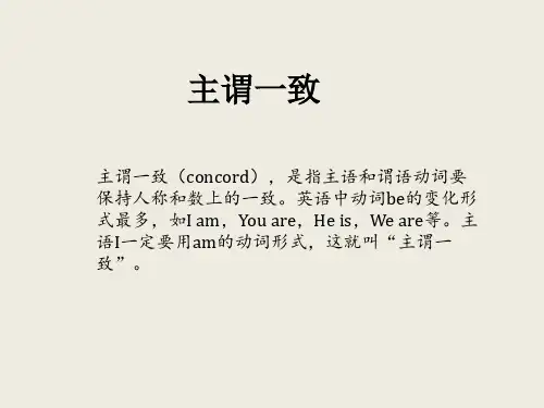 高考英语复习：主谓一致课件