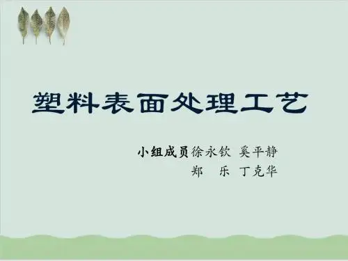 塑料表面处理方法PPT课件( 29页)