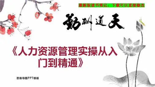 《人力资源管理实操从入门到精通》读书笔记思维导图PPT模板下载