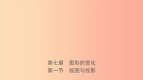 福建省2019年中考数学复习 第七章 图形的变换 第一节 视图与投影课件