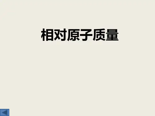 人教版初中九年级上册化学《相对原子质量》课件