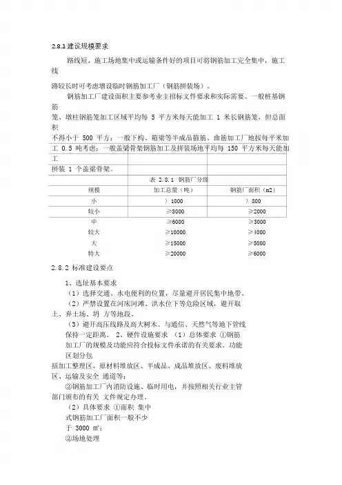 钢筋加工厂标准化建设
