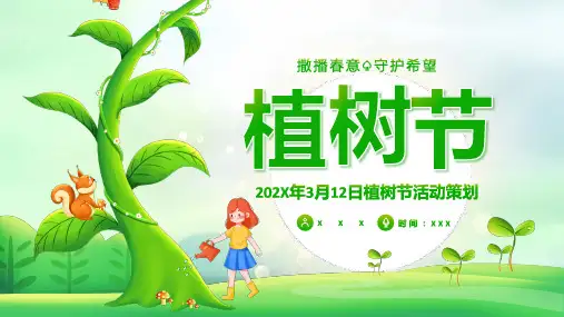312植树节活动策划PPT模板