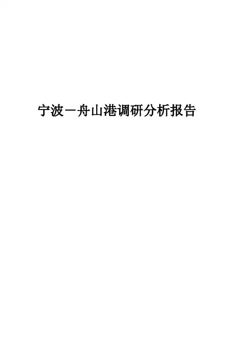 宁波-舟山港调研分析报告(同名11629)