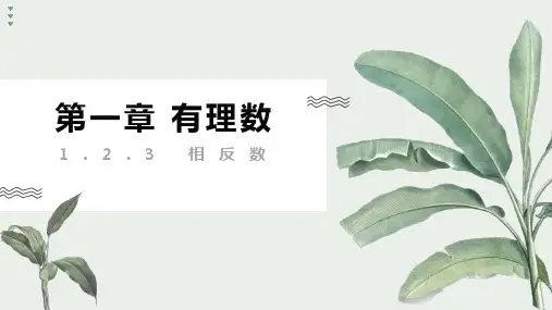 七年级上册数学课件PPT-《相反数》