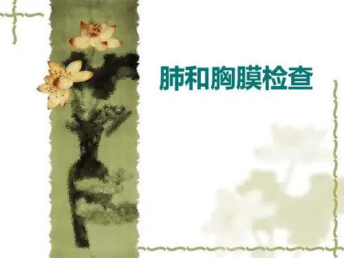 诊断学课件：第三篇 体格检查 第五章 胸部检查2