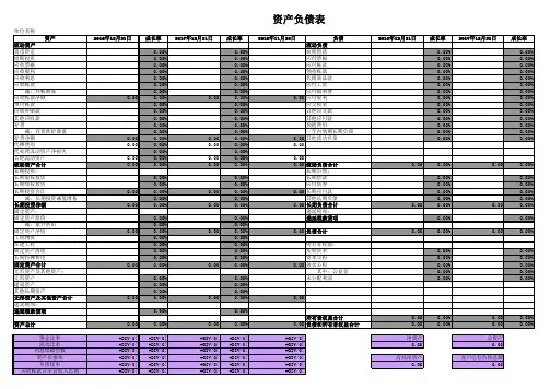 财务报表分析模板(与融资机构合作用)