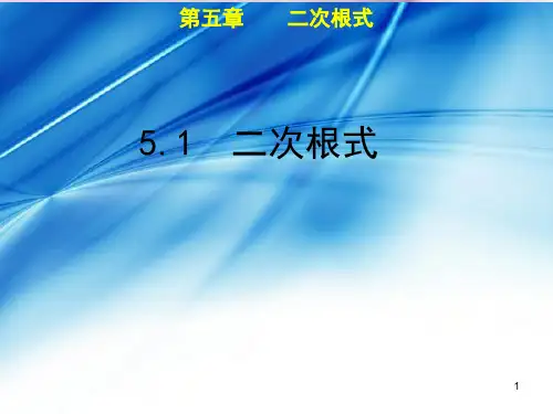 八年级数学上册 第5章 二次根式 5.1 二次根式教学课件 (新版)湘教版