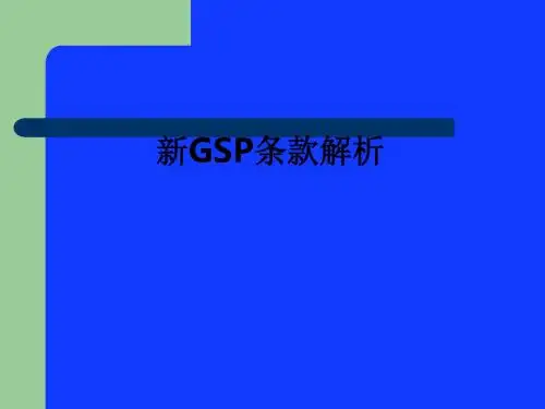 新GSP条款解析ppt课件