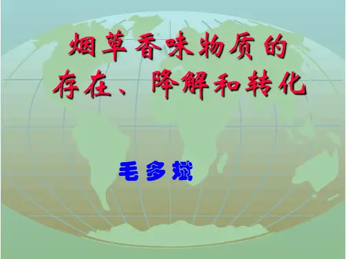 PPT文档-烟草香味物质的存在-降解和转化