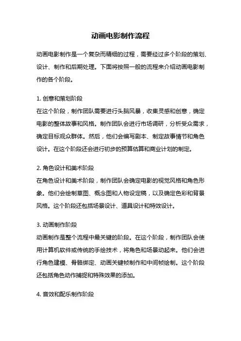 动画电影制作流程