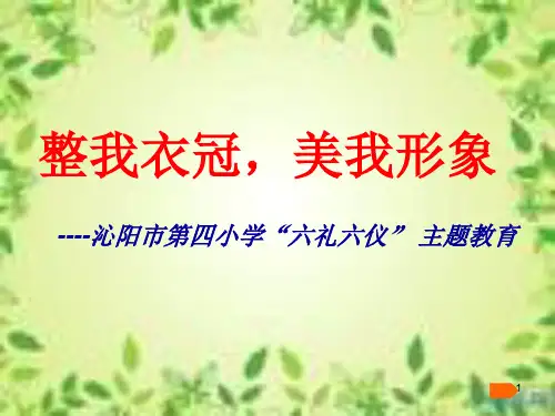 仪容仪表主题班会PPT教学课件