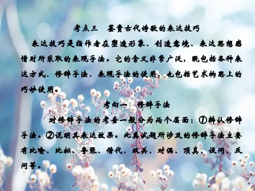 高考语文人教版课件第二 古代诗文阅读 二 古代诗歌鉴赏2-2-3