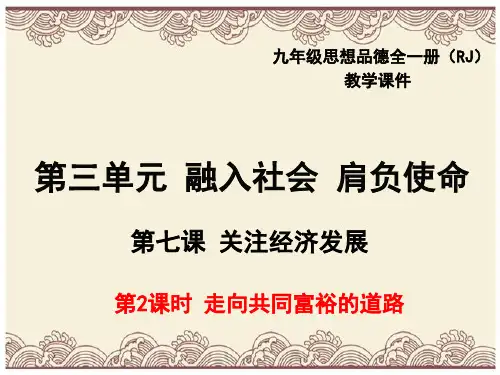 初中政治  走向共同富裕的道路PPT课件18 人教版  优秀公开课件