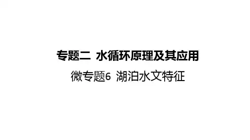 高考地理二轮复习课件2.6湖泊水文特征与演变