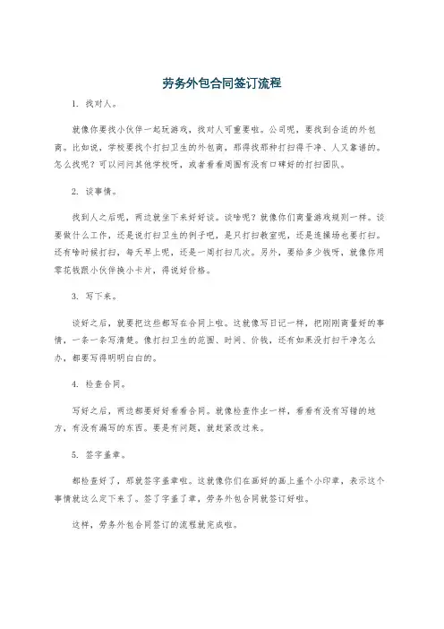 劳务外包合同签订流程