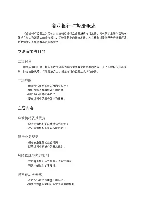 商业银行监督法