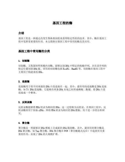 基因工程的酶