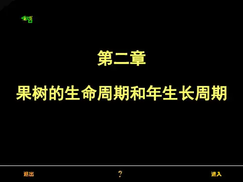 果树的生命周期和年生长周期