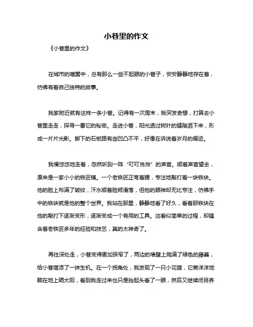 小巷里的作文