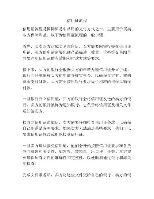 信用证流程