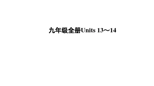 2024年人教版中考英语一轮复习课件九年级全册Units13～14