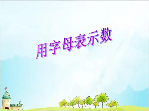 五年级【上】数学- 用字母表示数练习_苏教版-优秀课件(14张)