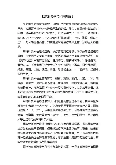 耳鸣针灸穴位（附图解）