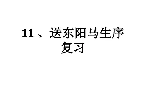 (部编)九年级语文文言文复习《送东阳马生序》