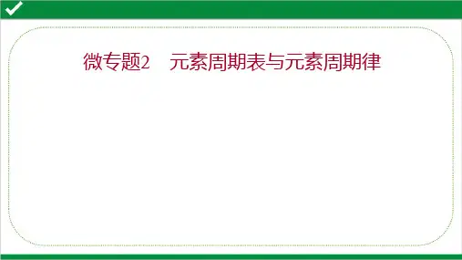 2022年高考化学二轮复习第一篇  专题6  微专题2  元素周期表与元素周期律