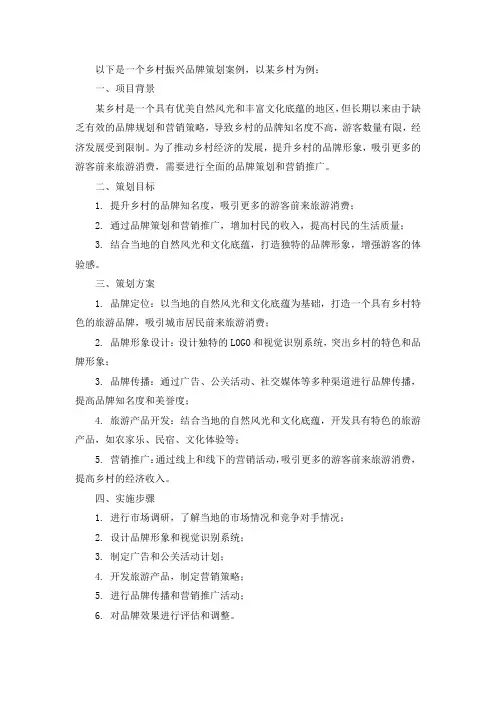 乡村振兴品牌策划案例